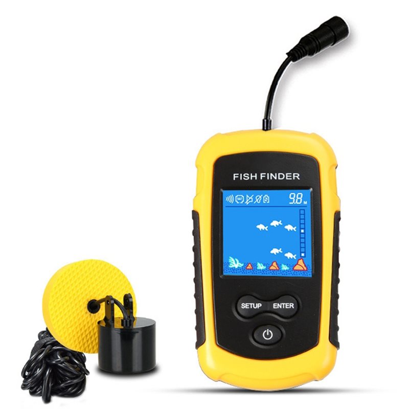 Fishing Boat Depth Finder - ABUE-Kayak Taşınabilir Balık Derinlik Ölçer Su