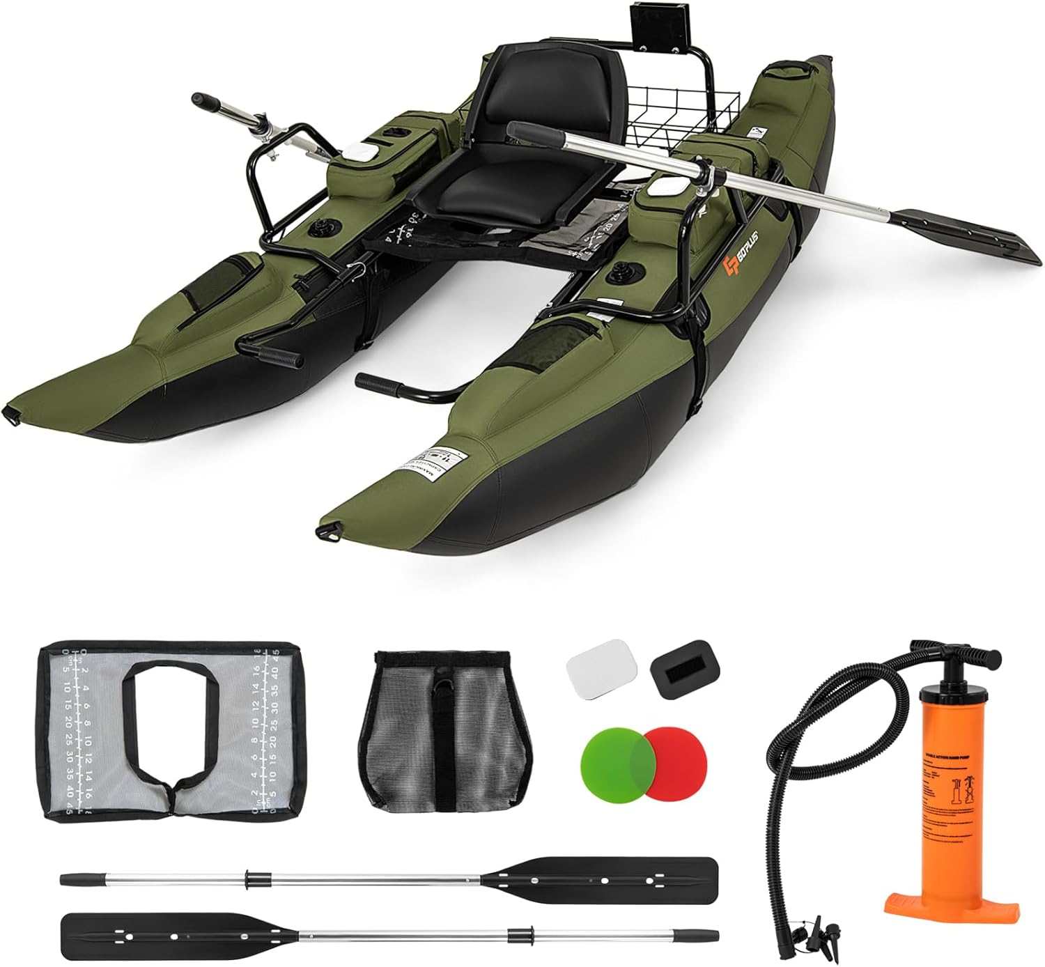 Fishing Boat Seat - Katlanabilir Yastıklı Koltuk, Ayarlanabilir Ayak Dayama