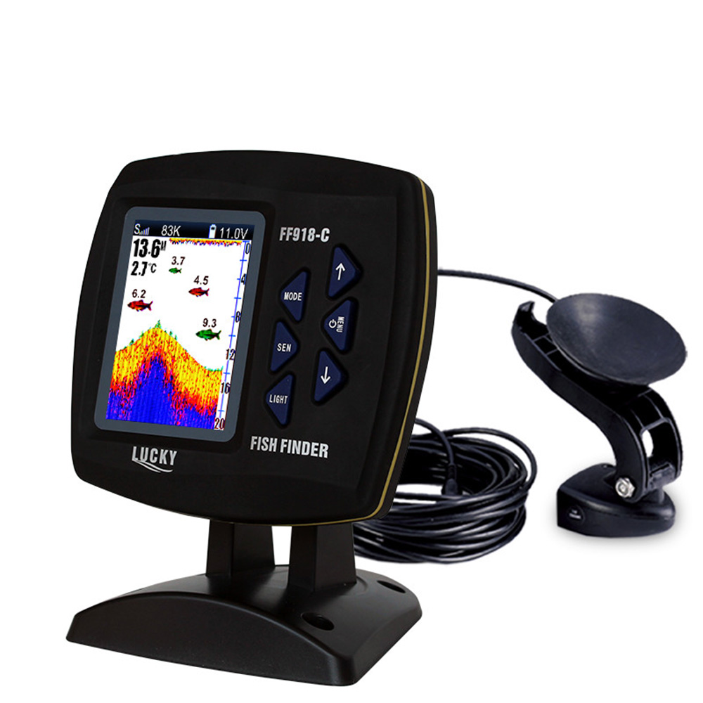 Fishing Boat Depth Finder - FF918-C100DS renkli ekran kablolu balık bulucu