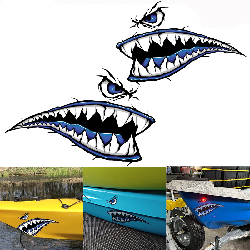 Fishing Boat Oar - 2 adet köpekbalığı dişleri ağız tekne