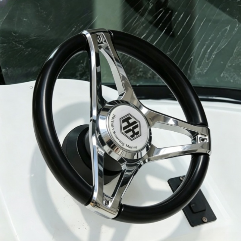 Fishing Boat Steering Wheel - Denizcilik direksiyon simidi, destek topu ile