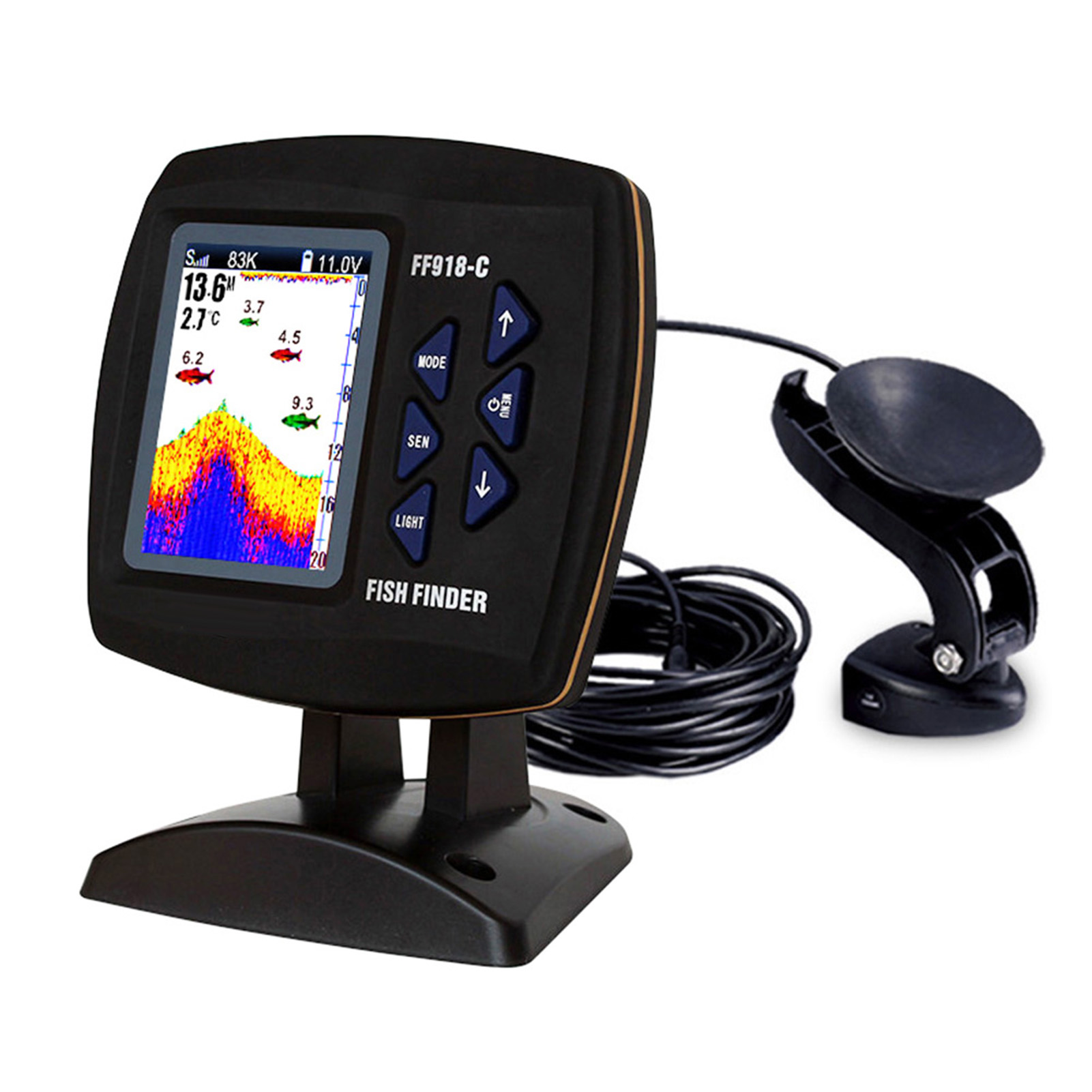 Renkli Ekran Kablolu Balık Bul - Fishing Boat Depth Finder incelemesi ve fiyatı
