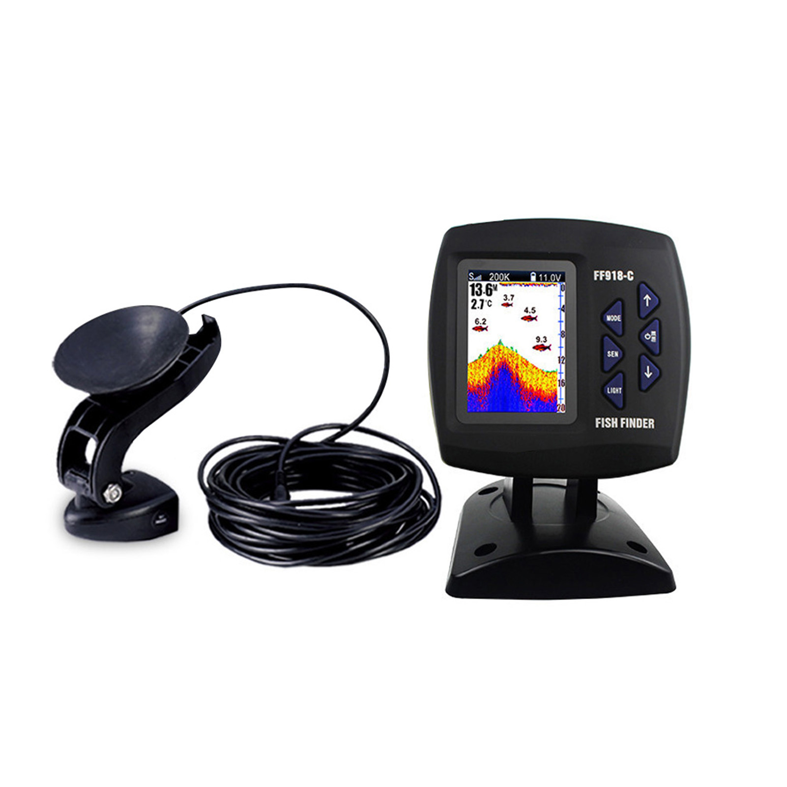 Renkli Ekran Kablolu Balık Bul - Fishing Boat Depth Finder incelemesi ve fiyatı