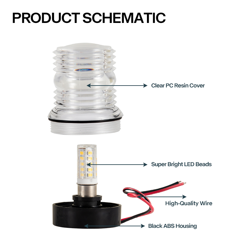 12V Deniz LED Çapa Işığı Su Ge - Fishing Boat Navigation Light incelemesi ve fiyatı