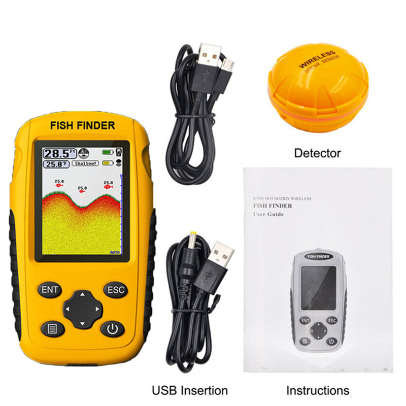 Balık bulucu kablosuz kablosuz - Fishing Boat Depth Finder incelemesi ve fiyatı