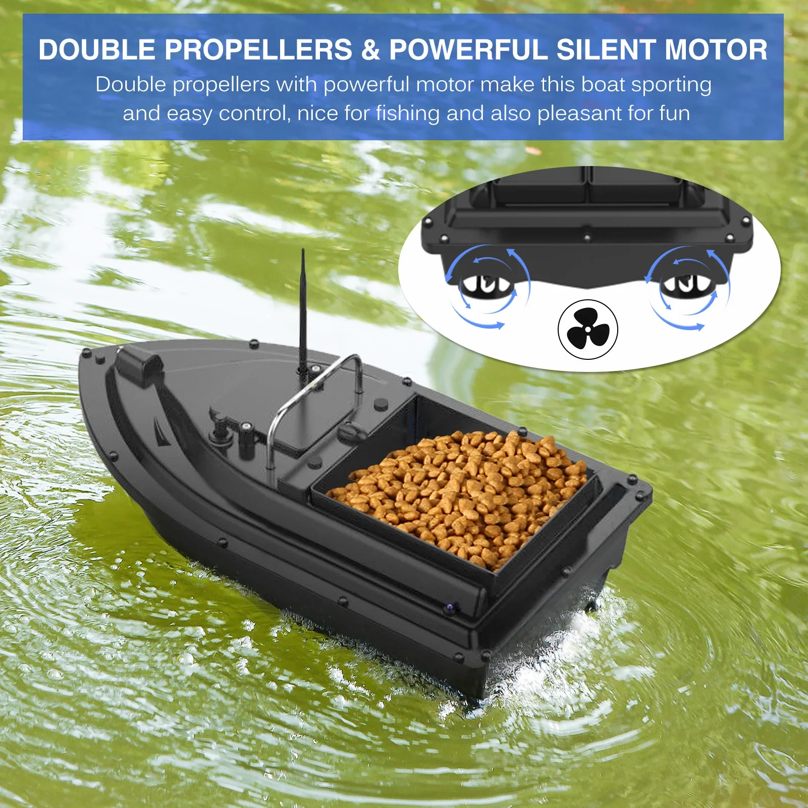 D16E GPS 12000mAh Balık Yemi T - Fishing Boat Gps incelemesi ve fiyatı